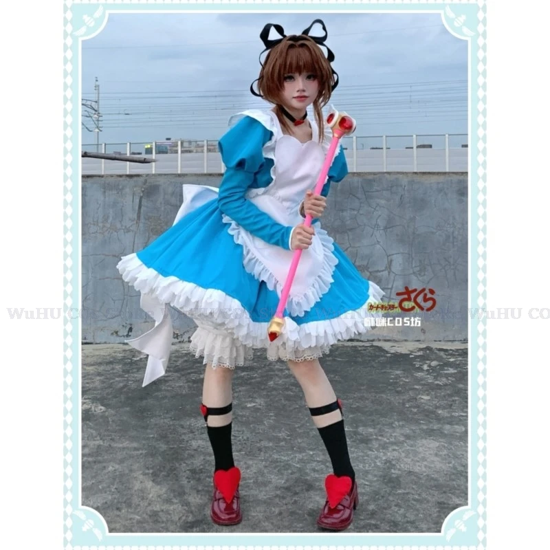 Аниме Cardcaptor Сакура Косплей Костюм Сакуры Вечерние Ролевые Игры Одежда Алиса