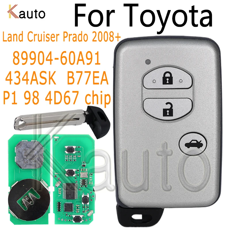 Смарт-ключ 433 МГц A433 89904-60A91 для Toyota Land Cruiser Prado 2008+ бесключевой дистанционный ключ