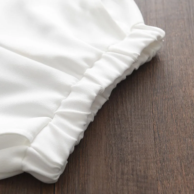 Летние Детские комплекты из 2 предметов топ в горошек с маленькими летящими