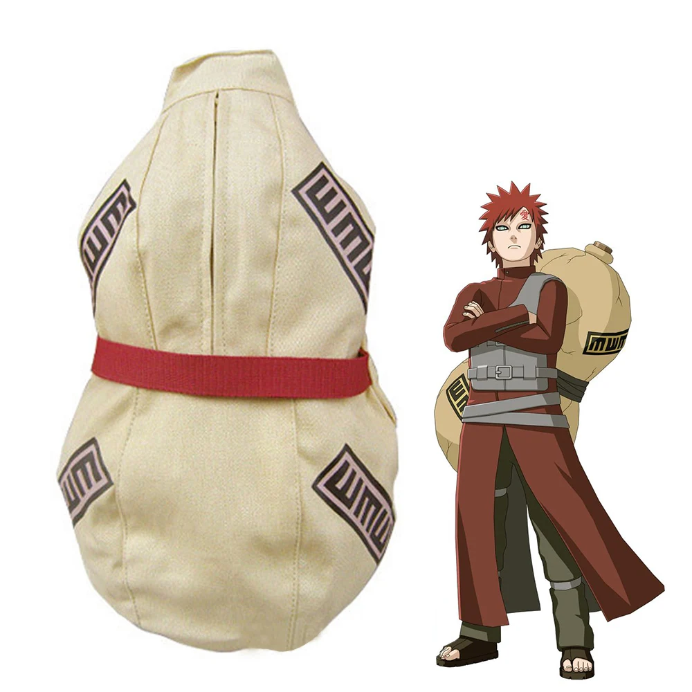 Anime Gaara Cosplay Bag Sand Gourd Shape Canvas Shoulder Bags Halloween Cosplay Props