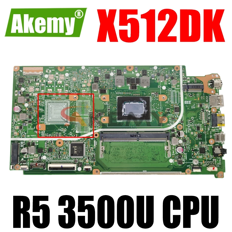 

Материнская плата AKEMY X512DK для ноутбука ASUS X541DA X541D, оригинальная материнская плата R5 3500U CPU (R5-3500U) UMA