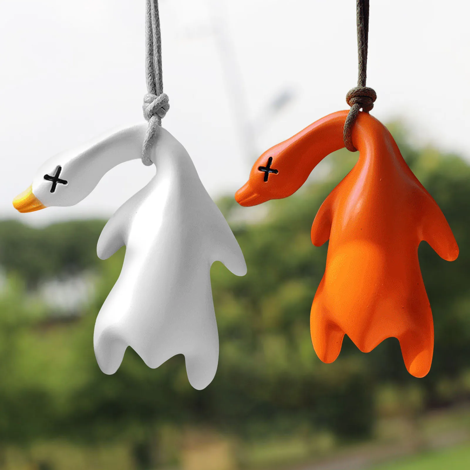 

Swinging Duck Car Ornament Resin Roast Duck Car Pendant Swing Duck Auto Decoration Duck Rear View Mirror Accessories For Car