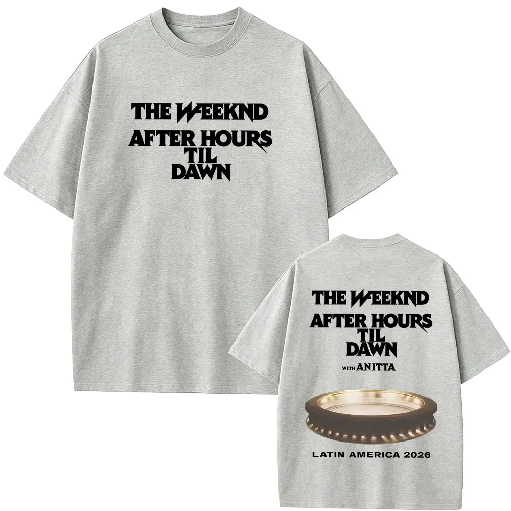Фото Футболка мужская The Weeknd After Hours Til Dawn с принтом Playboi Carti Tour 2026, модная хип-хоп футболка в стиле поп-музыки, уличная одежда для мужчин №5