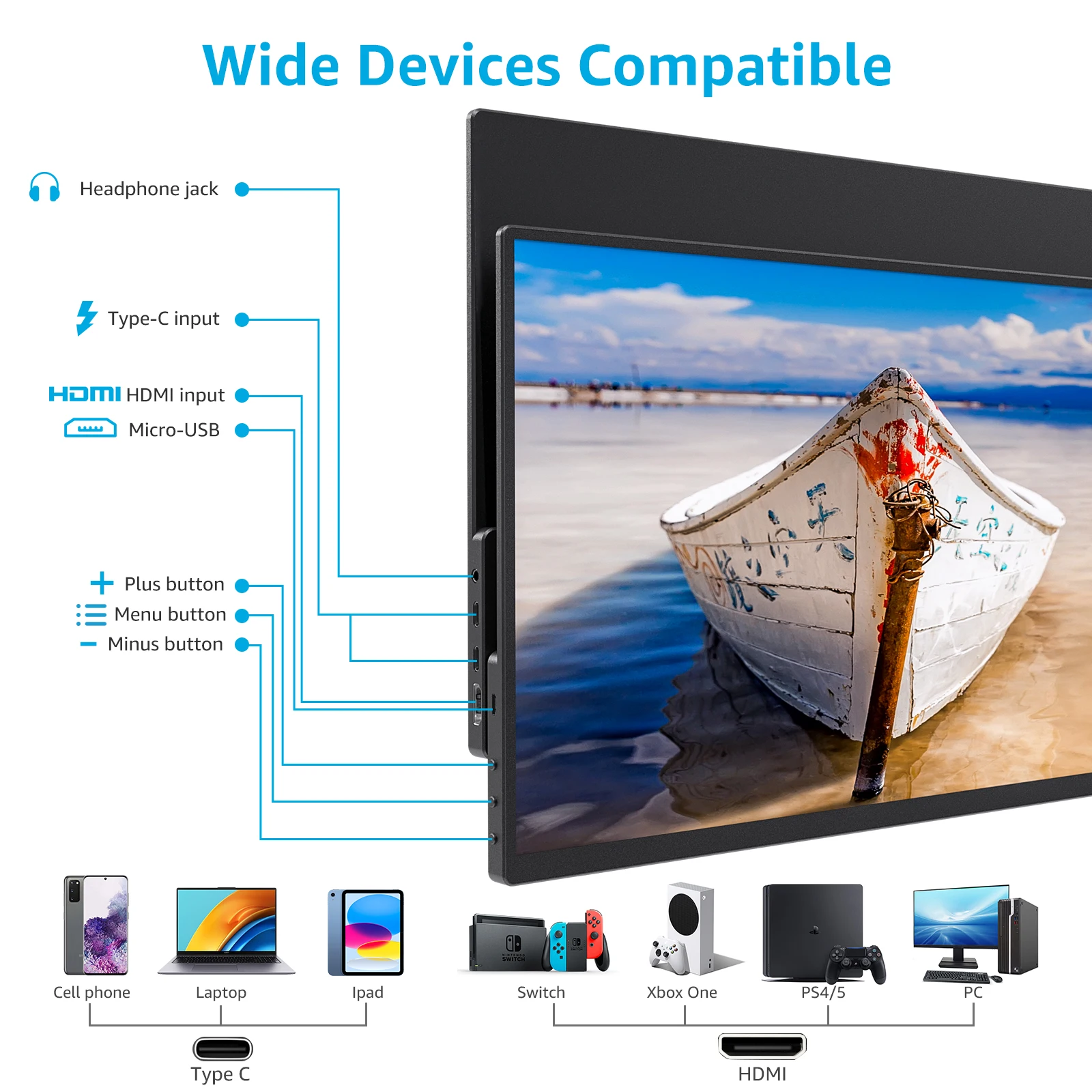 Портативный монитор Dopesplay 16 дюймов 2K 2560*1600 USB C