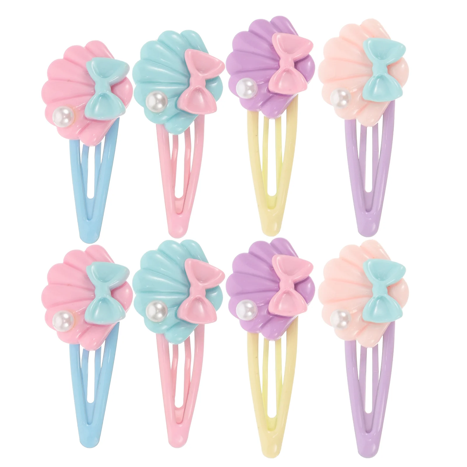 

8 Pcs Hair Accessories Baby Bows Clips Girls Mermaid Roller Pin for Womens Seashell