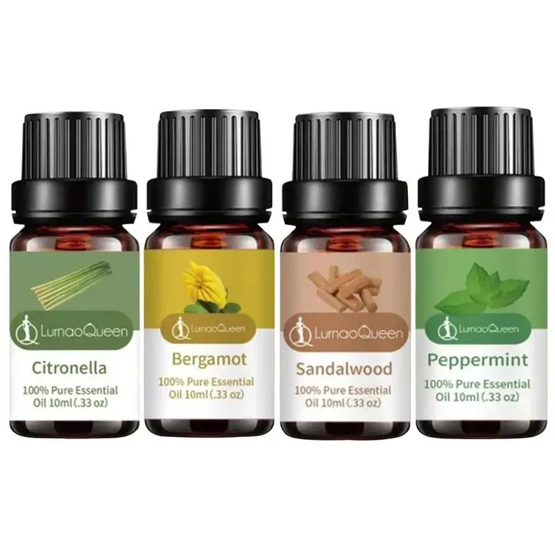 

Pure Organic Essential Oil Bergamot Sandalwood Lemongrass Peppermint Essential Oil For Diffusers Aromatherapy Sleep Meditation