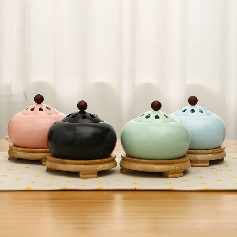 

Ceramic Createtive Incense Burner Electric Sandalwood Agarwood Handmade Incense Burner Living Room Bruleur Encens Home Decor 60
