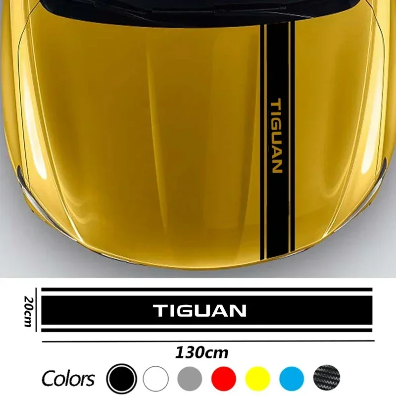 Автомобильный передний капот наклейки на виниловые экстерьер для Volkswagen VW TIGUAN