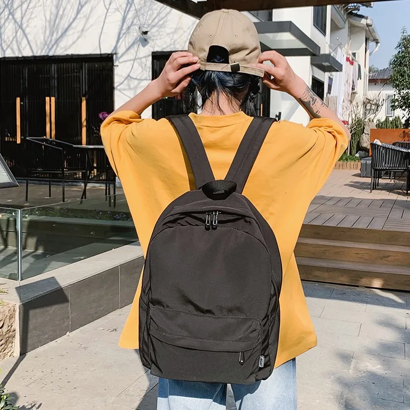 

Женский рюкзак из ткани Оксфорд, вместительная школьная сумка для девочек, простые дизайнерские рюкзаки для хранения, водонепроницаемые су...