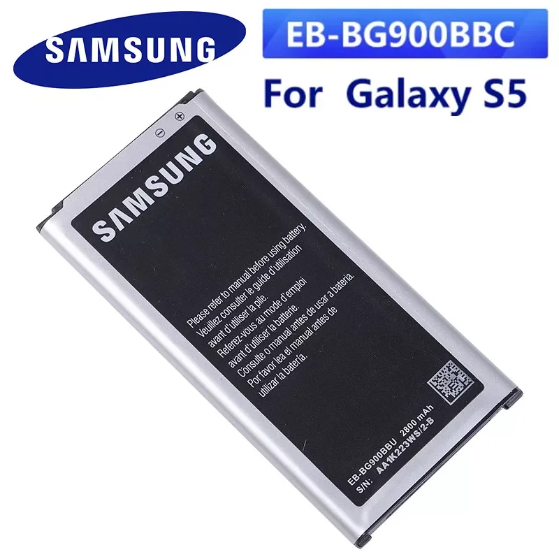 

NEW2023 For Samsung S5 Battery For Galaxy S 5 SM G900 G900S G900I G900F G900H 2800mAh EB-BG900BBE Battery EB BG900BBE