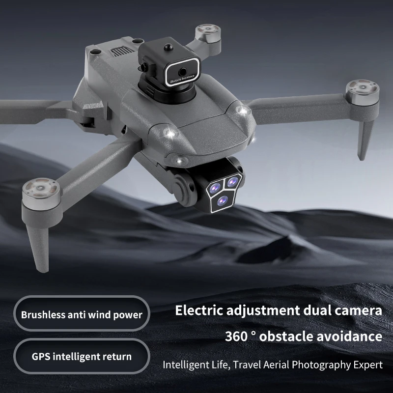 Дрон Радиоуправляемый с GPS и двойной камерой 4K HD Wi-Fi FPV