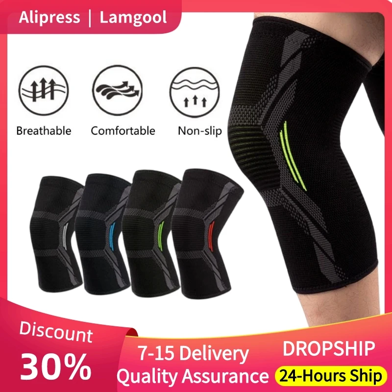 

1Pcs Single Knitted Nylon Sports Knee Pad Riding Protective Gear Running Basketball Skipping Rope Warm Knee Pad Foot Cold-Proof