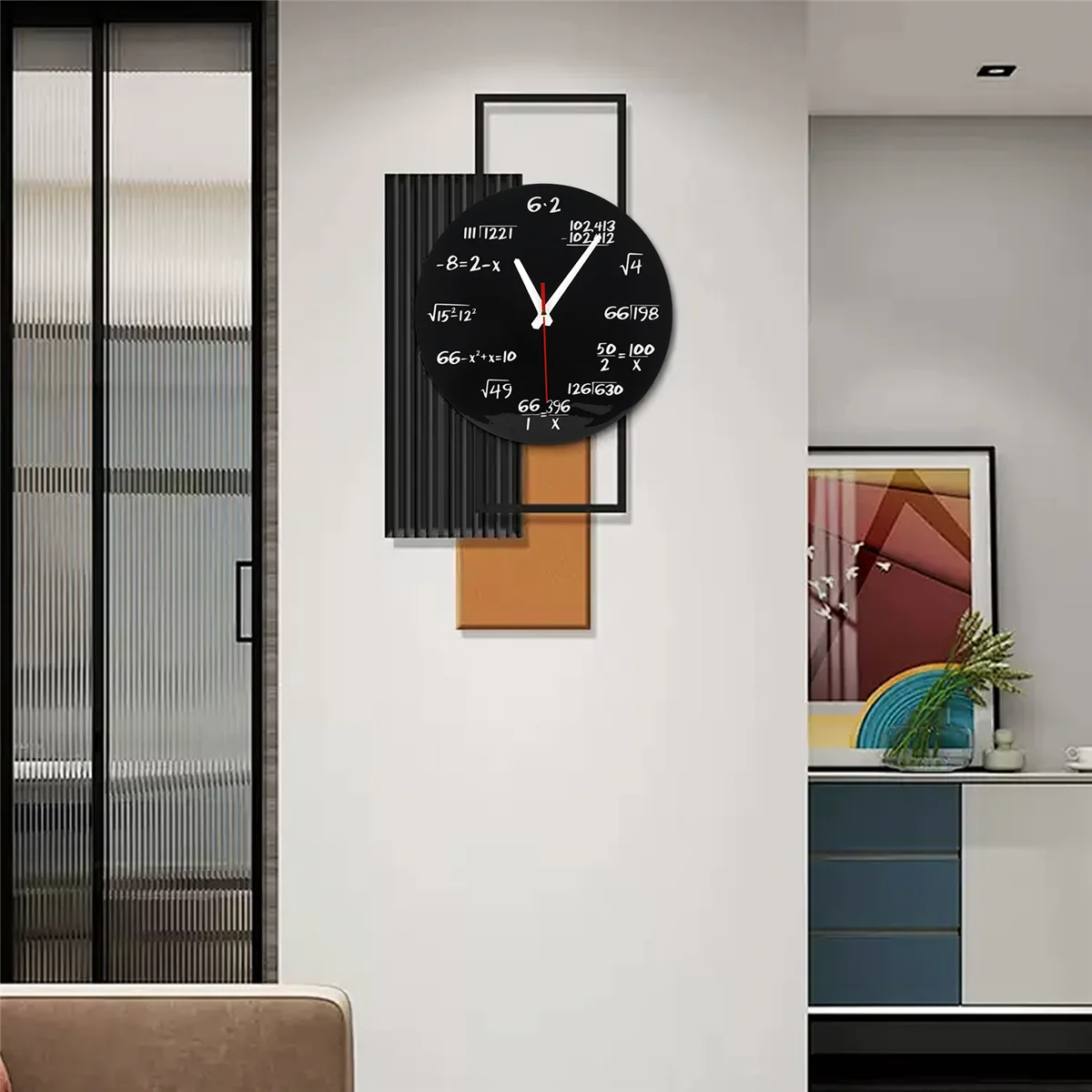 Математические настенные часы математические формулы часы-викторины в черном и