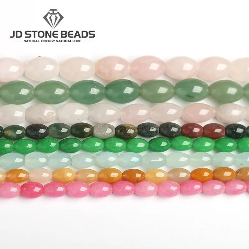 

JD натуральная яшма опал тигровый глаз рисовая форма искусственный кристалл камень для изготовления ювелирных изделий серьги ожерелье DIY аксессуары