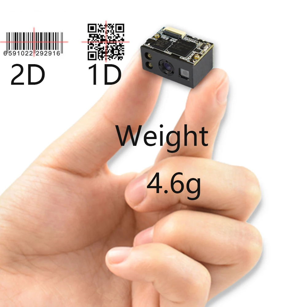 Фото Модуль сканирования QR-кодов USB, миниатюрный 2D OEM сканер штрих-кодов, модуль камеры COMS, модуль сканирования 1D/2D штрих-кодов для киосков с интерфейсом UART №2