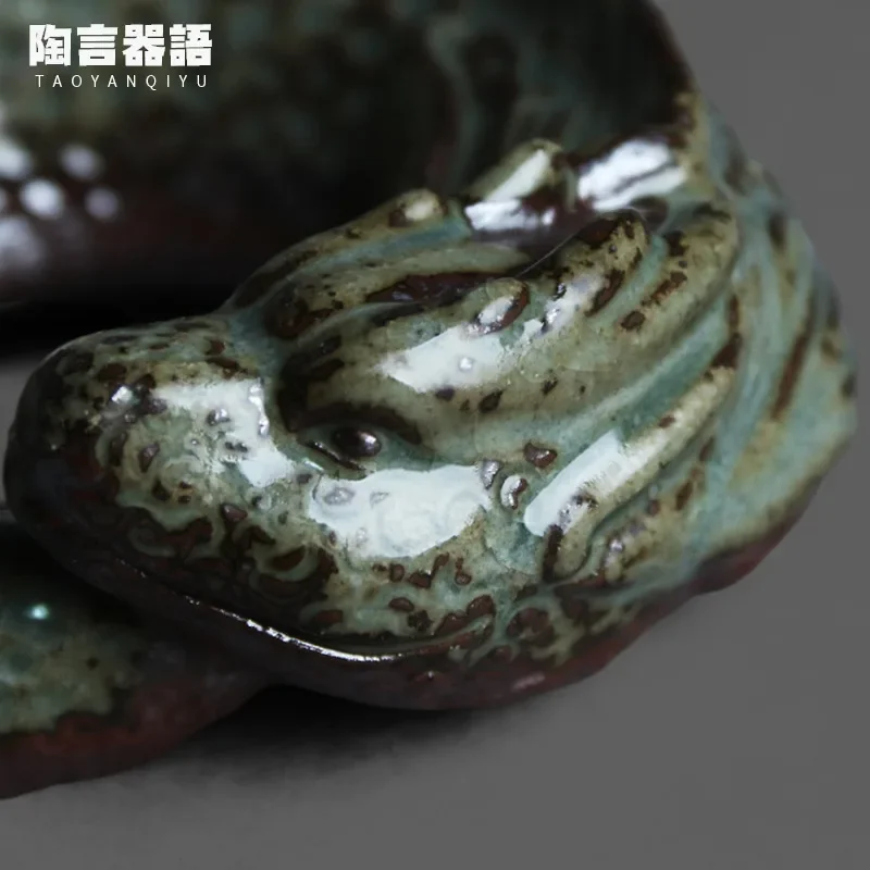 Rock Mine Керамика Глина Китайский Дракон Чай Домашнее животное Ручная работа Ретро