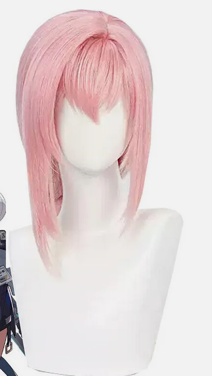 Zenless Zone Zero Tsukishiro Yanagi Косплей Парик 65 см Розовые плетеные синтетические волосы