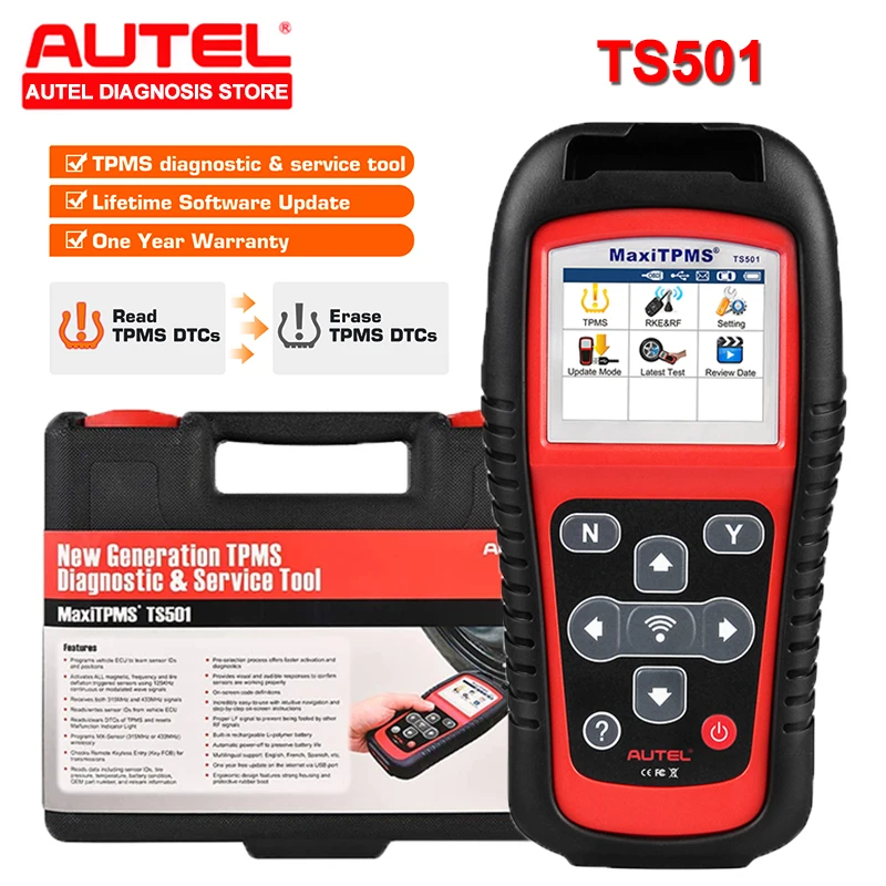 Autel MaxiTPMS TS501 инструмент для программирования датчиков TPMS программа контроля