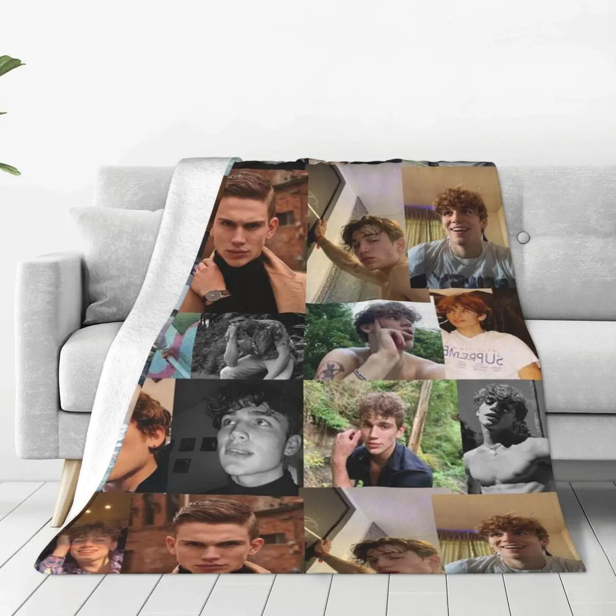 Vinnie Hacker коллаж одеяла флисовые супер мягкие диванные для искусственной природы