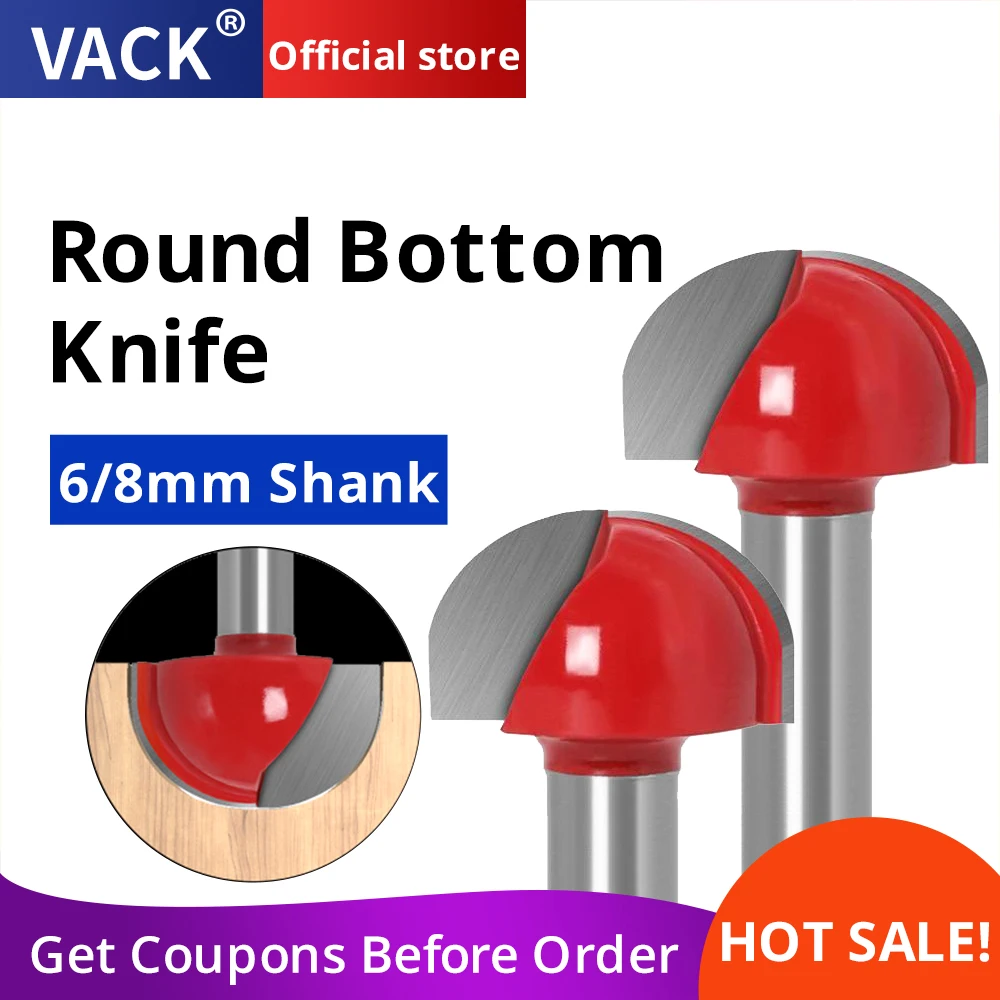 

VACK 6mm 8mm Shank Double Edging Router Bits for Wood Miiling Cutter Cove Box Bit CNC Tungsten Carbide Woodworking Tools