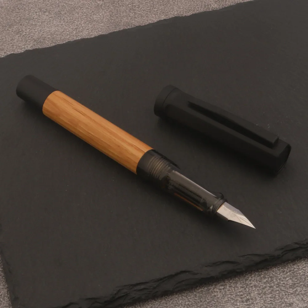 

1 шт., перьевая ручка JINHAO, деревянное черное перо для каллиграфии, бизнес-офис, школьные принадлежности, письмо