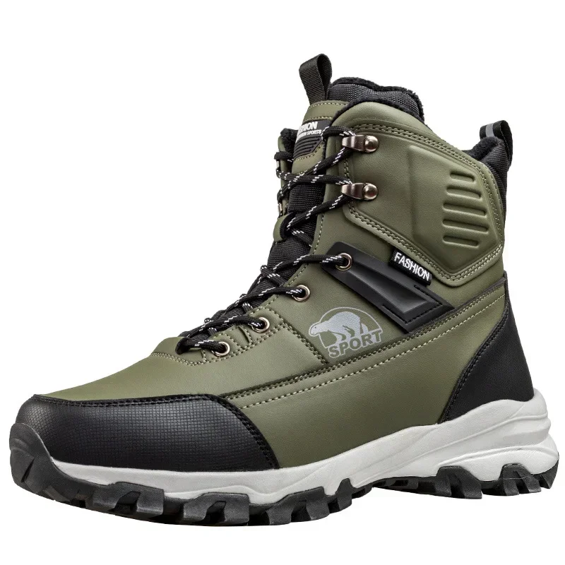 

2023 Winter Men boots Casual winter shoes thickened Plush Warm Snow Boots Men Outdoor Waterproof Anti slip Winter Boots for man