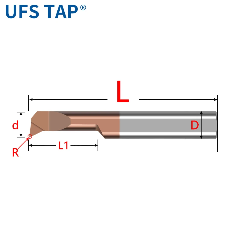 Фото Нож для расточки малого диаметра UFS TAP Mini MUR MQR MQL MPR MFR MFL 2~8 для нержавеющей стали и алюминия, для обрабатывающих центров, 1 шт. №2