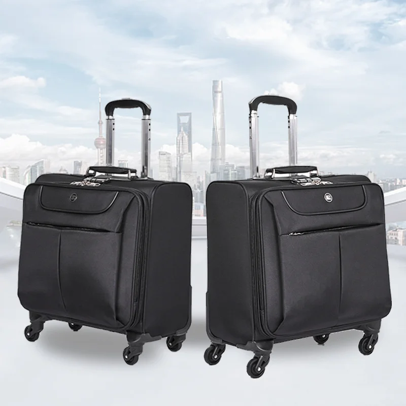 Black Cheap Duffle Gift High Quality Business Latest Luggage Tarpaulin Travel Set Trolley Bag