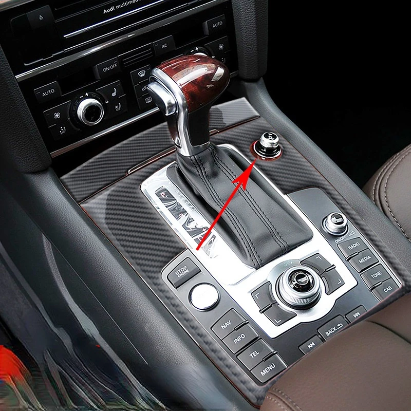 

For Audi 2008-2015 q7 carbon fiber gear panel trim sticker