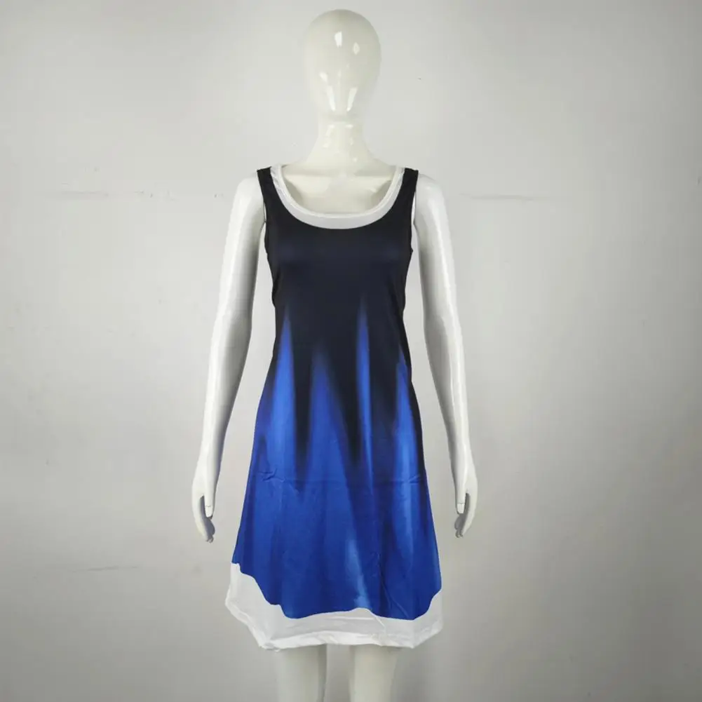 

Popular Loose Fit Women Dress Tank Dress Fake Two Piece Knee-length