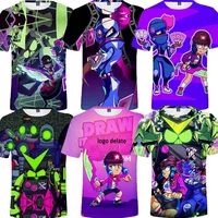 3d print t shirts boys girls all character bo and starcartoon tops baby clothes shelly 8 to 19 years kids game leon