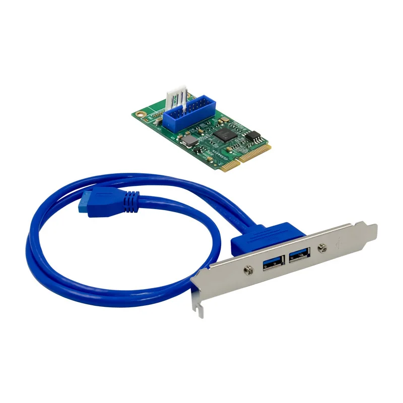 Плата расширения Mini PCIE на 19PIN USB3.0, чип NEC 720202, 20-контактный на 2-портовый usb 3,0, мини-PCI-E к usb-адаптеру