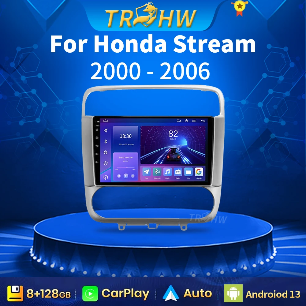 Автомагнитола для Honda Stream 2000-2006 мультимедийный видеоплеер навигация GPS Android 2din 2 din