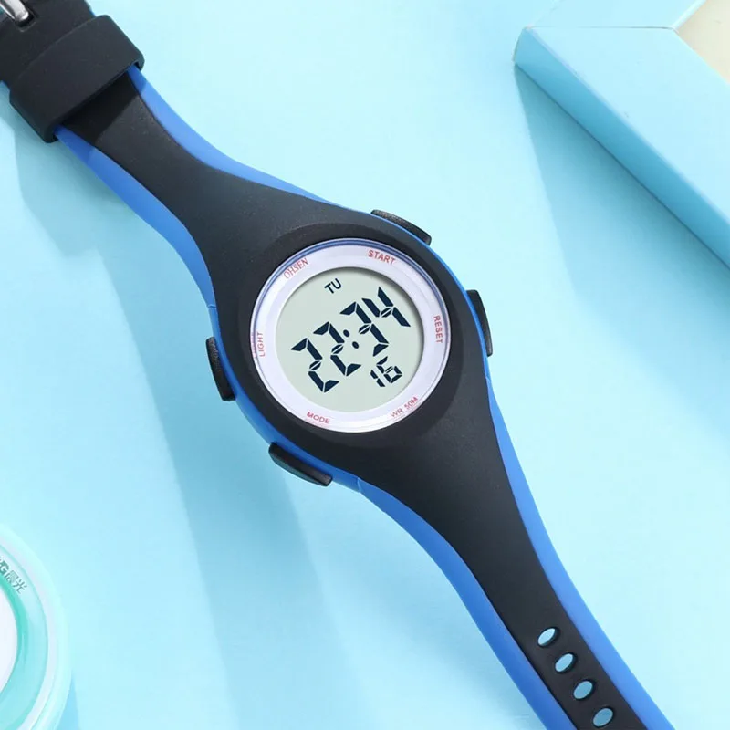 

Kids Sport Watches 50M Waterproof Camouflage Silicone Electronic Wristwatch Stopwatch Children Digital Watch For Boys Girls