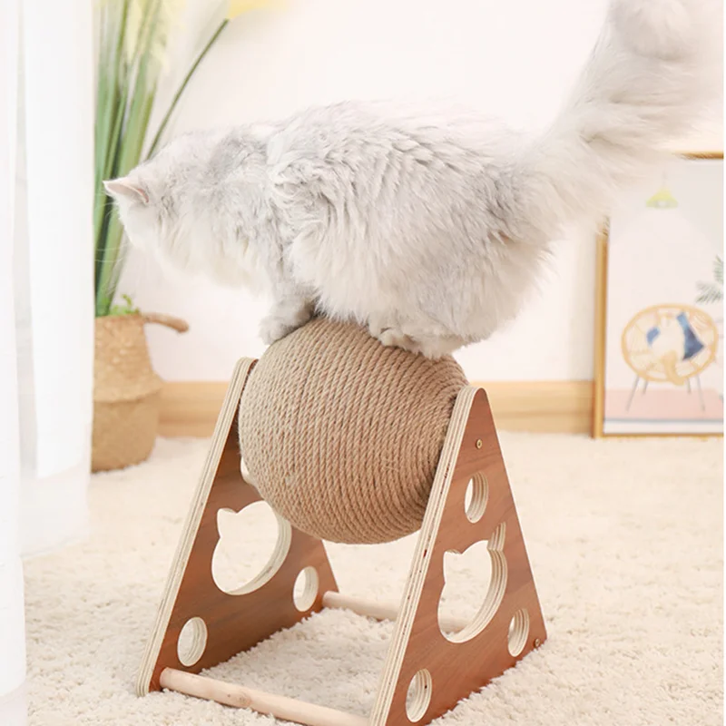 

Cat Toy Interactive Cat Scratcher Board Kitten Sisal Rope Ball Scratch Paws Pet Grinding Scratching Cats For Scratcher Toys