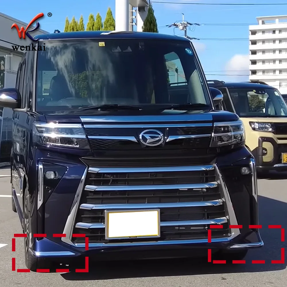 

Угол переднего бампера автомобиля, хромированная отделка для 2023 Daihatsu Knives, пользовательские аксессуары, Стайлинг