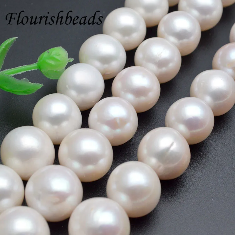 Cuentas de perlas naturales de agua dulce AAA, 12-15mm, collar, pulsera, fabricación de joyas de alta calidad