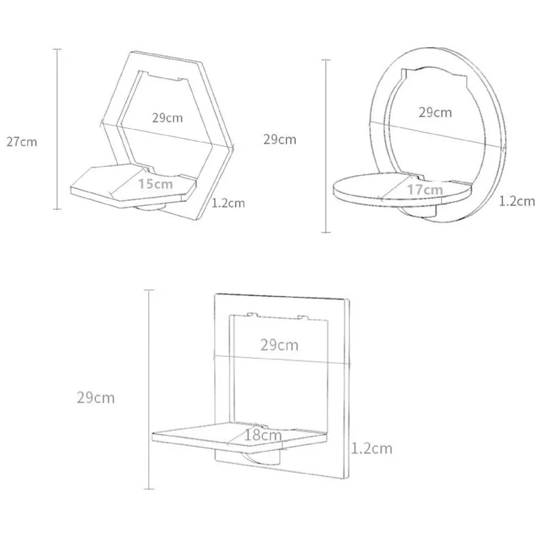 wall decorative shelf home decoration wall mounted floating shelves for bedroom living room wall decor hanging display shelf free global shipping