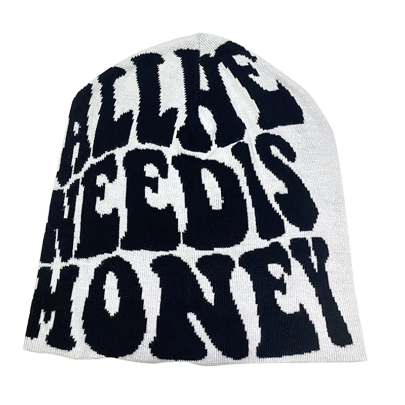 

Women Skull Cap Grunge Beanie Need Is Money Knit Beanie Hat Slouchy Beanie Graphic Beanie Y2K Beanies Skullies Beanie