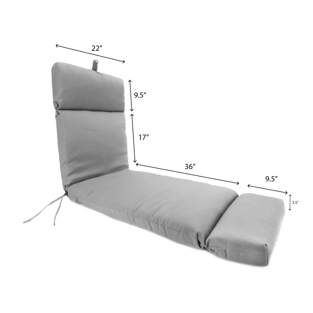 

Outdoor French Edge Chaise Lounge Cushion 22 x 72 x 4 in.