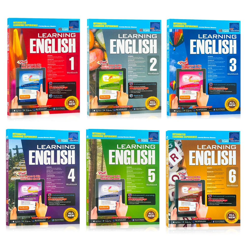6 Books/Set SAP Education 1- 6 Grade children Learn English Workbook kids homeschool Books Singapore Primary School writ enlarge