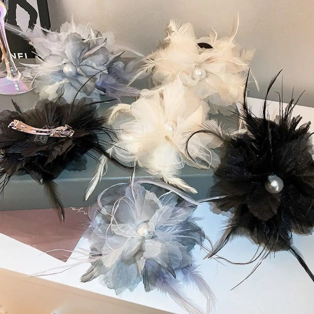 

Mesh Crab Clip Headwear For Female For Girl Korean Style Spring Clip Women Hair Clips Hair Accessories Flower Hair Claw