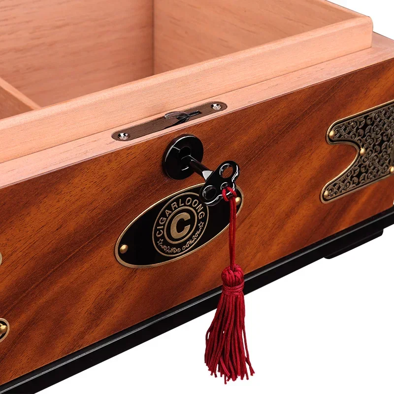 Роскошный рождественский подарок из кедрового дерева коробка для сигар большая