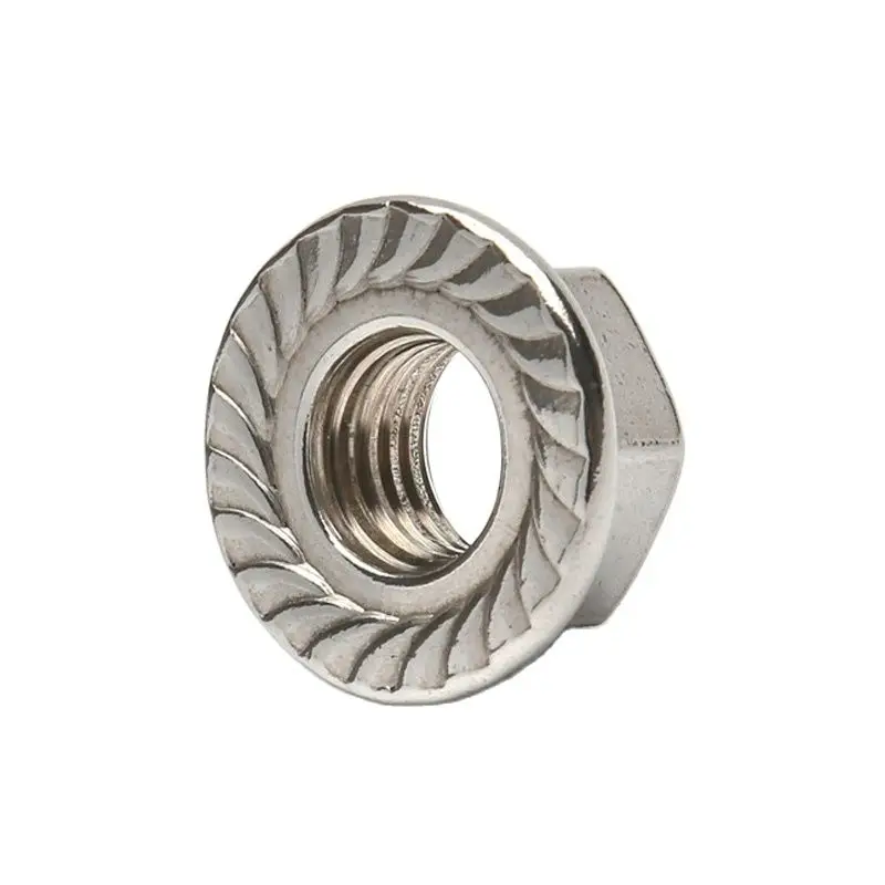 

Right And Left Hand Stainless Steel Flange Nuts Fine Pitch Serrated Base For Locking M2.5 M3 M4 M5 M6 M8 M10 M12 M14 M16 M20