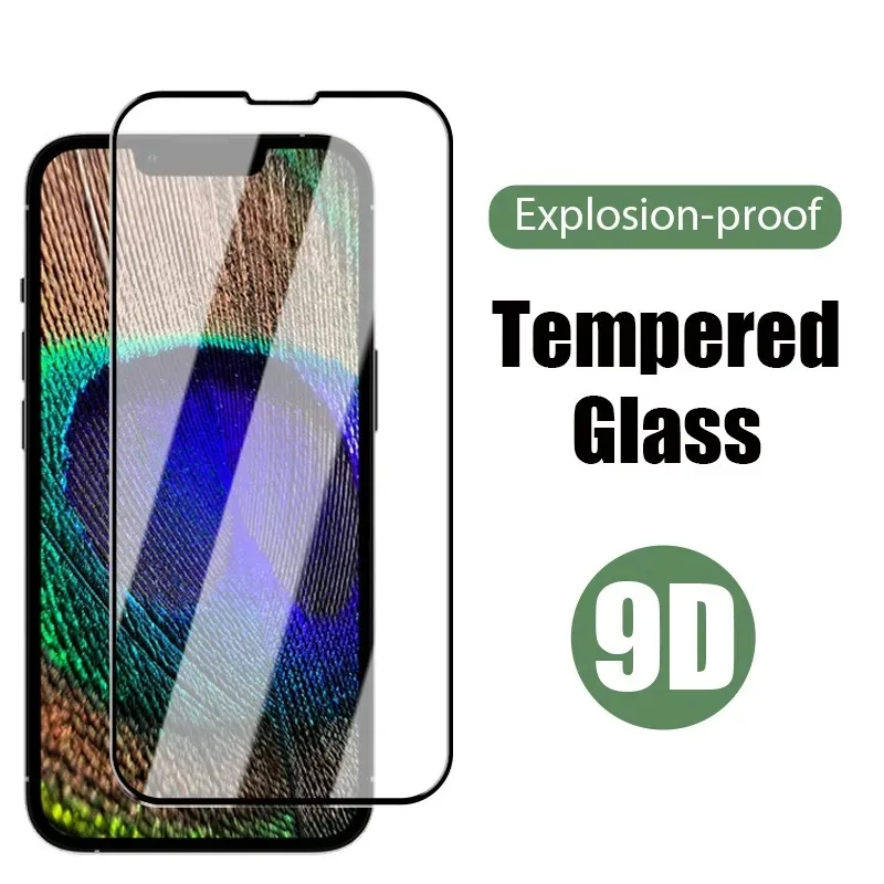 Закаленное стекло для iPhone 15 14 Pro Max 12 13 Mini 11 SE 20 XR Защитная пленка экрана XS 7 8Plus 3 шт.