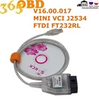 Новейший Диагностический кабель V16.00.017 MINI-VCI J2534, кабель сканера OBD2, Автомобильный диагностический интерфейс для TOYOTA + 22Pin + 17Pin TIS Techstream MINI VCI
