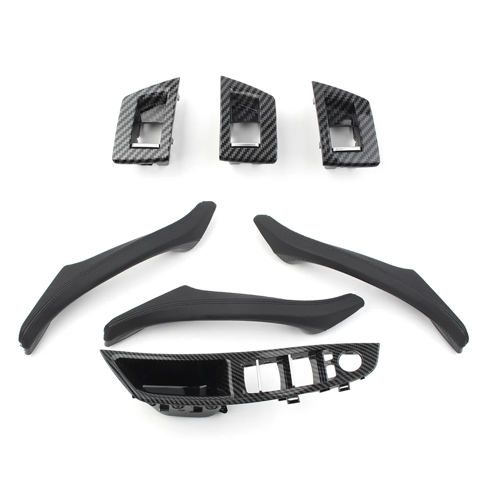 7 шт. автомобильная внутренняя дверная накладка из углеродного волокна ABS