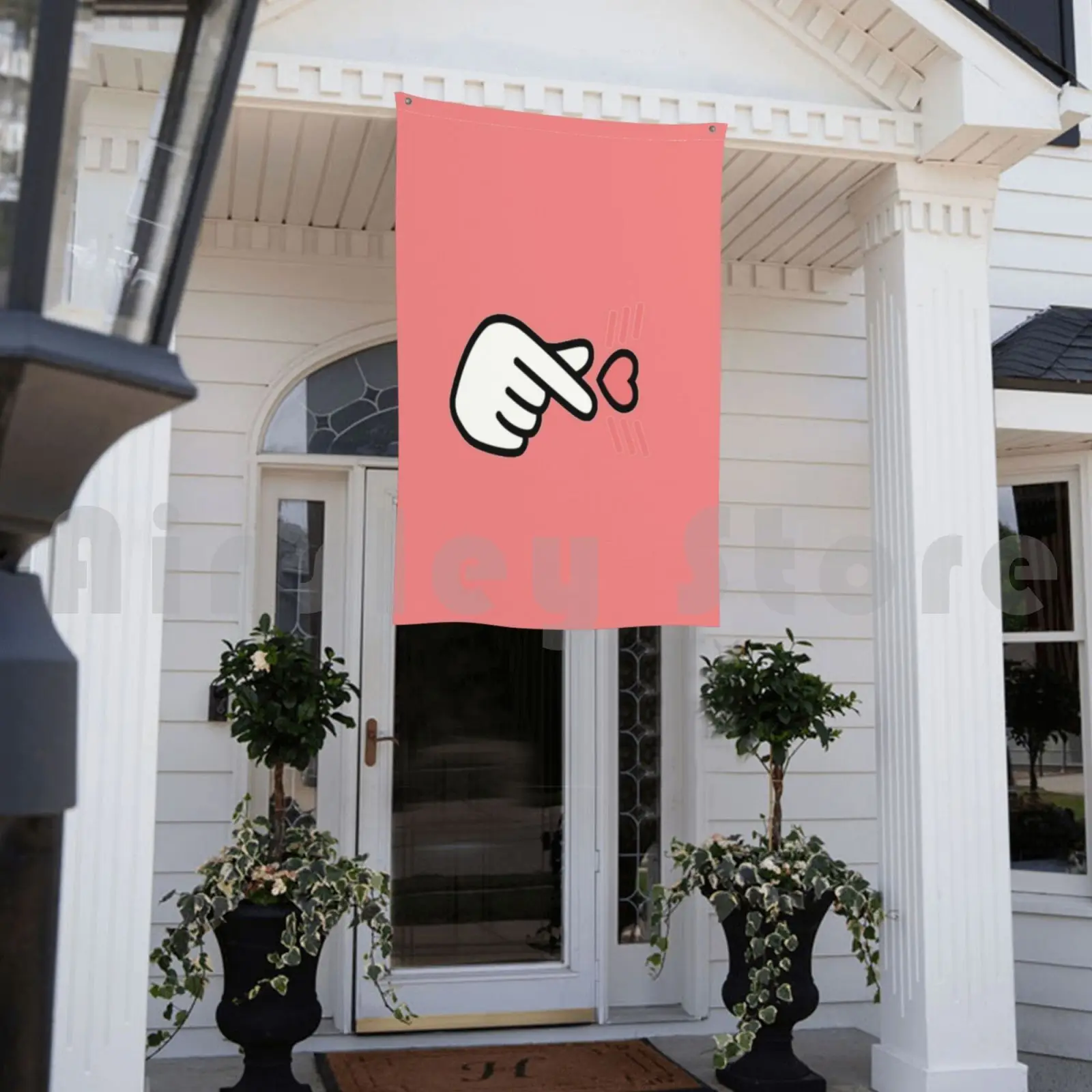 Уличный Декор Пальчиковое сердце флаг автомобиль корейское средний палец