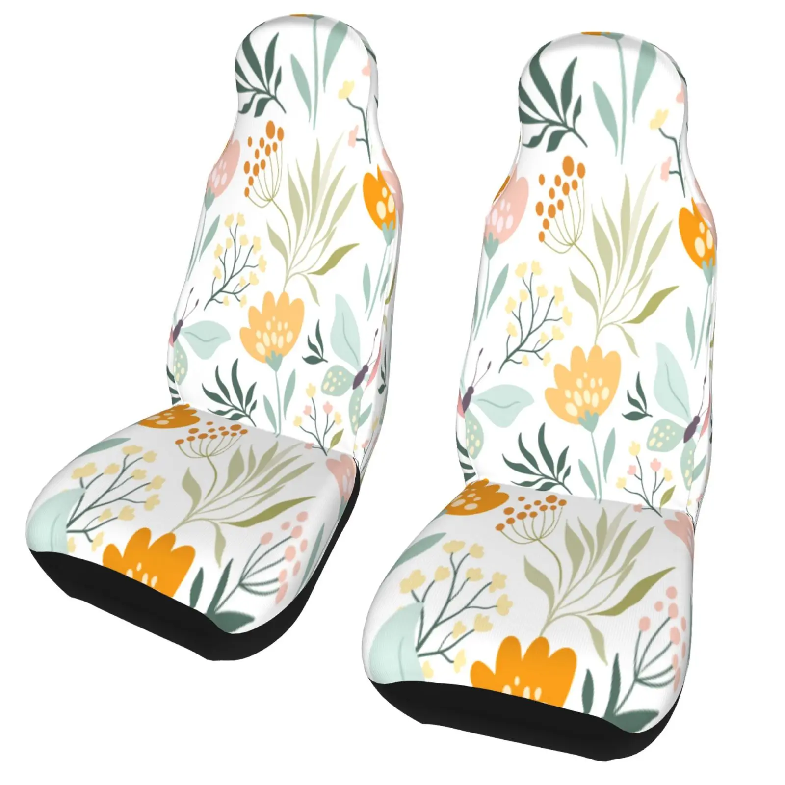 

2pcs 3D Butterfly Seat Covers For cat Universal Front Car and Suv Seat Covers Car Accessory