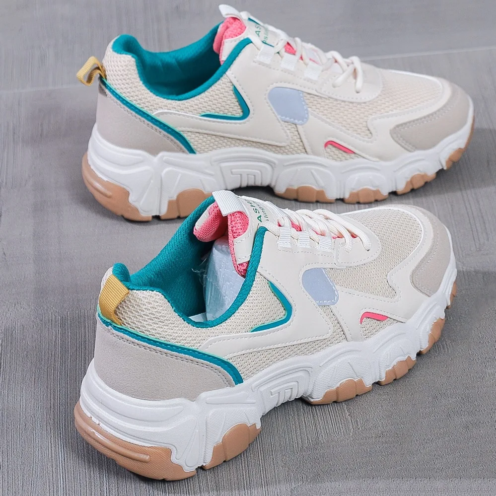 

2023 spring new Korean version of daddy shoes female students breathable sports shoes female ins street shooting running shoes 7